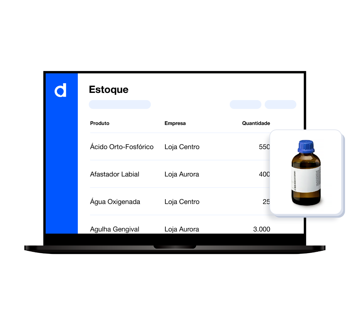 A plataforma que simplifica o controle de estoque para <strong>clínicas</strong>.